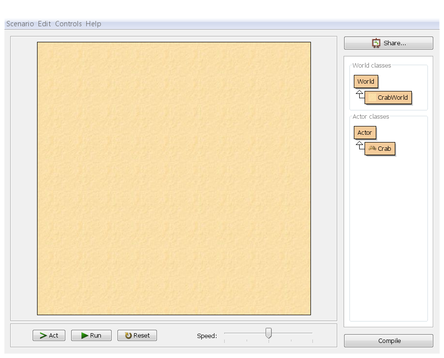 Cenário principal dos Caranguejos